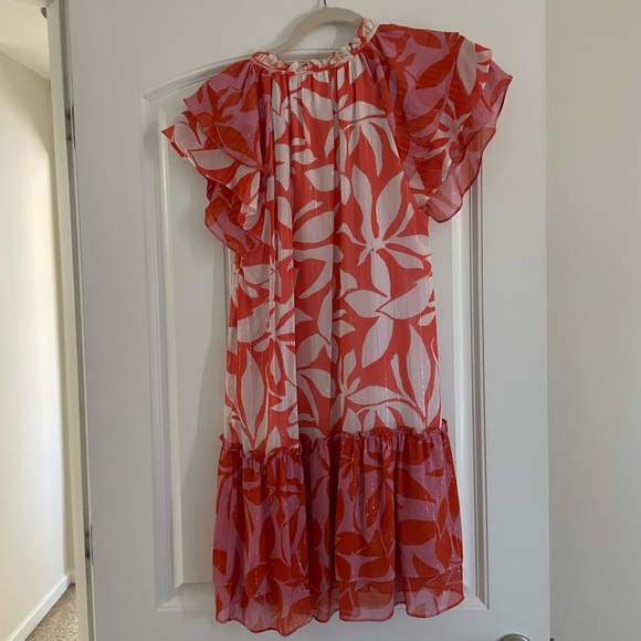 Marie Oliver Pink and Orange Reid Dress - Picture 3 of 4